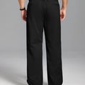 Men's Baggy Wide Leg Pants — Pleated & Elastic Waist