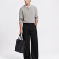 Men's Baggy Wide Leg Pants — Pleated & Elastic Waist