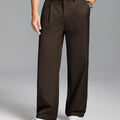 Men's Baggy Wide Leg Pants — Pleated & Elastic Waist