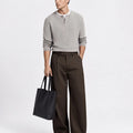 Men's Baggy Wide Leg Pants — Pleated & Elastic Waist