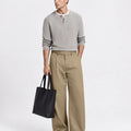 Men's Baggy Wide Leg Pants — Pleated & Elastic Waist