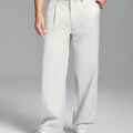 Men's Baggy Wide Leg Pants — Pleated & Elastic Waist