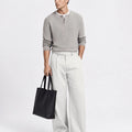 Men's Baggy Wide Leg Pants — Pleated & Elastic Waist