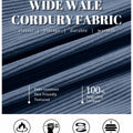 Wide-wale corduroy fabric, retro, durable, warm, wrinkle-resistant, and skin-friendly, made from upgraded 100% material.