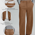 Features: inner drawstring (adjustable waist), wide leg (fits various body types), elastic waistband (daily comfort).