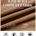 Wide-wale corduroy fabric, retro, durable, warm, wrinkle-resistant, and skin-friendly, made from upgraded 100% material.