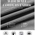 Wide-wale corduroy fabric, retro, durable, warm, wrinkle-resistant, and skin-friendly, made from upgraded 100% material.