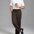 Men's Wide Leg Pleated Dress Pants with Drawstring Waist