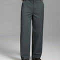 Men's Wide Leg Pleated Dress Pants with Drawstring Waist