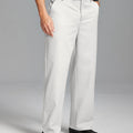 Men's Wide Leg Pleated Dress Pants with Drawstring Waist